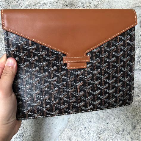 goyard clutch material|goyard envelope clutch.